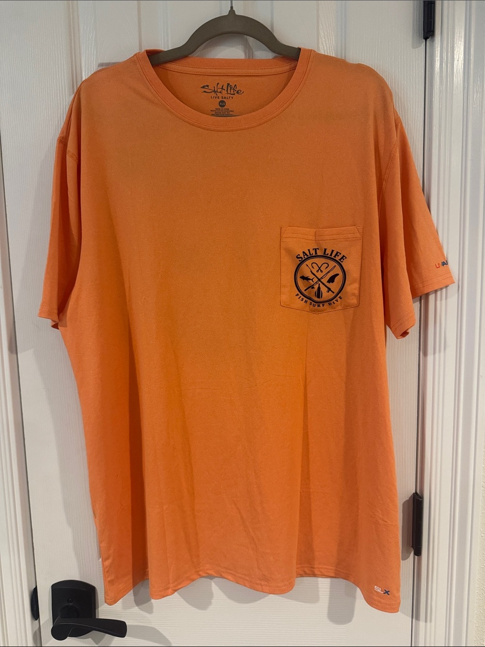 Salt Life Orange Short-Sleeve Pocket Tee